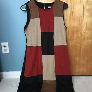 NWOT Suede Block Dress